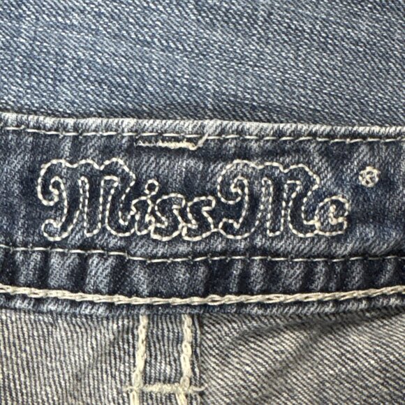 Miss Me Jeans Women 28 Blue Skinny Low Rise Stretch Distressed Medium Wash Denim - Picture 4 of 14